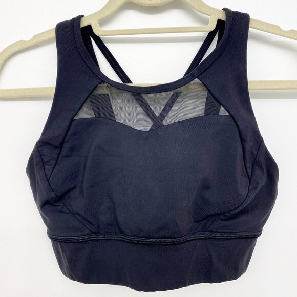 Lululemon Sports Bra Breathe It In Size 8 Black - Picture 1 of 7